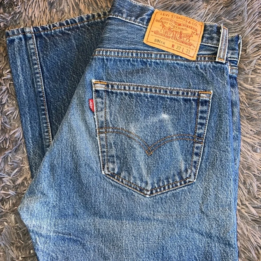 Levi's Straight-Leg Jeans in Blue Denim